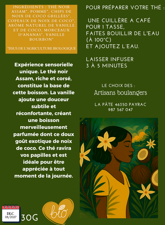 Thés noir Vanille-Coco
